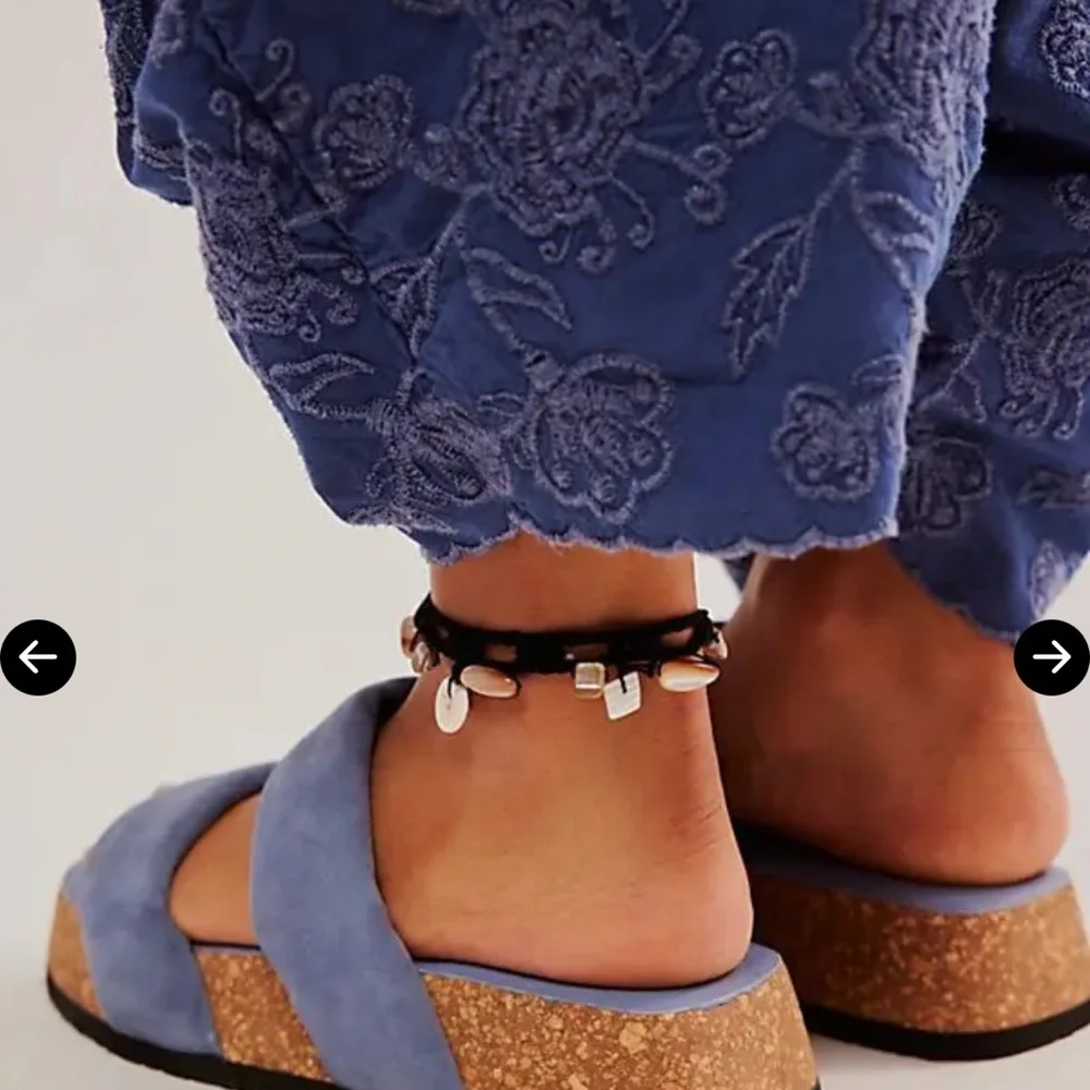 Free People Fairmount Flared Sandals - color~Seascape 7.5 boho chic - Picture 3 of 7